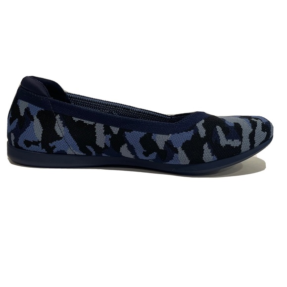 Clarks Carly Wish Ballet Flats Camo Blue Women's Mesh Slip On Shoes Size 8.5 NEW - Picture 7 of 14
